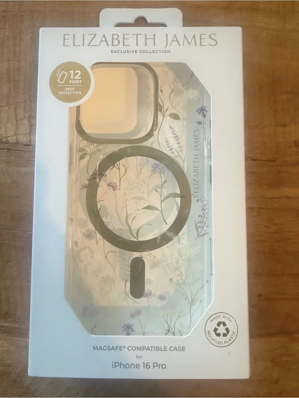 Elizabeth and James Floral iPhone 16 Pro MagSafe phone Case metallic silver